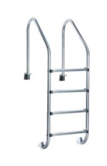 ESCALERA 4 PELDAÑOS ACERO INOX